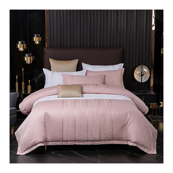 Cost-effective Long-staple Cotton Pink Duvet Cover Bed Sheet Set Bedding Set