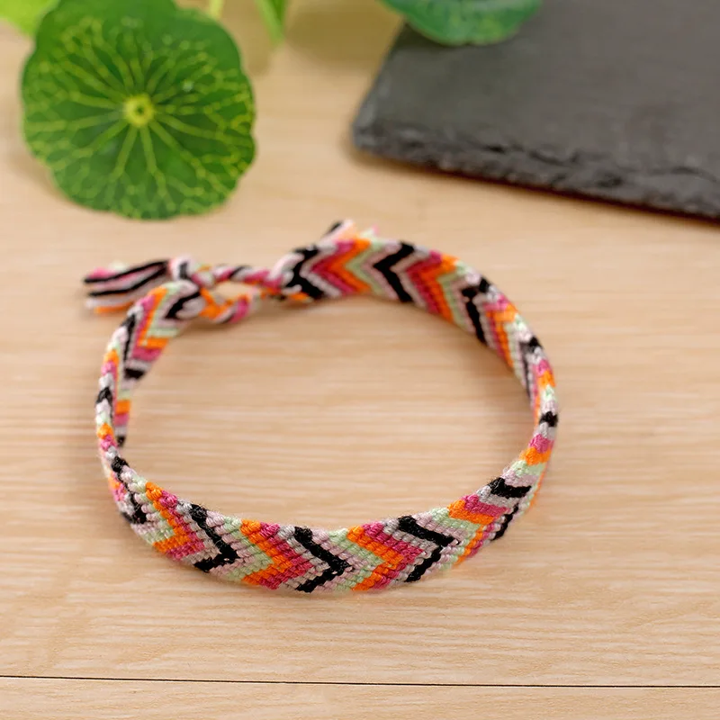12 Braccialetti Dell'amicizia In Tessuto Nepal, Intrecciati A Mano, Regolabili, Colori Assortiti, Con Portachiavi Carykon