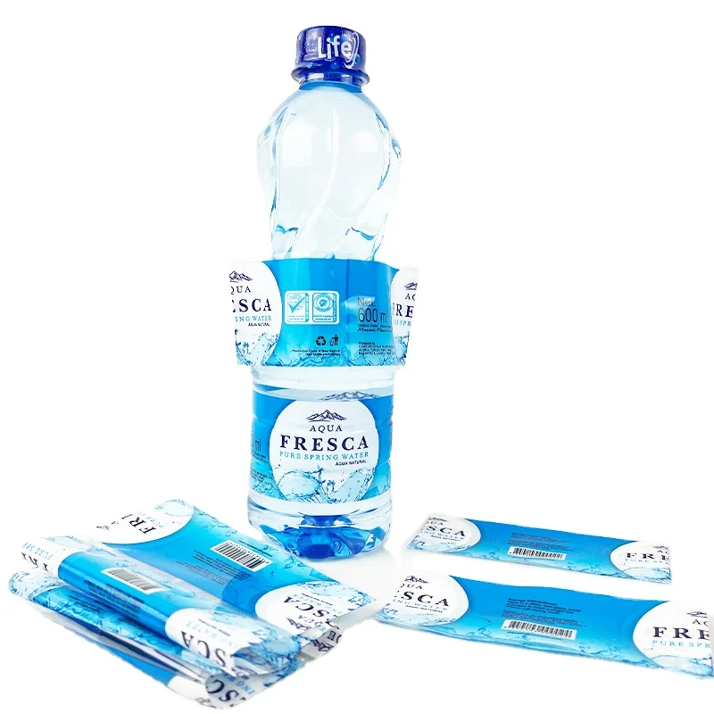 Manufacturer Free Sample Packing Labels Customized Shrink Wrap Water Bottle Label Plastic Heat PVC Mineral Water Label