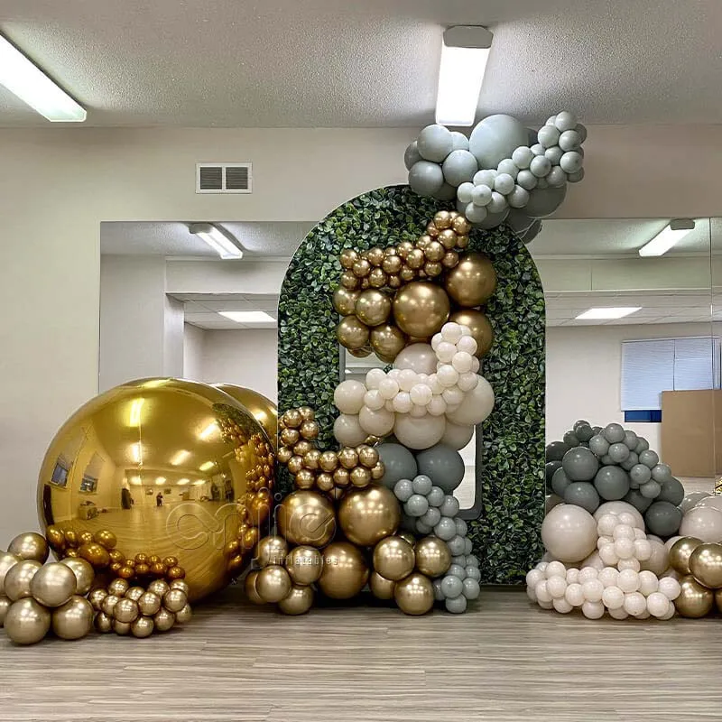 Custom extra Large Inflatable Gold Sphere Chrome Gold Ball Big Shiny ...