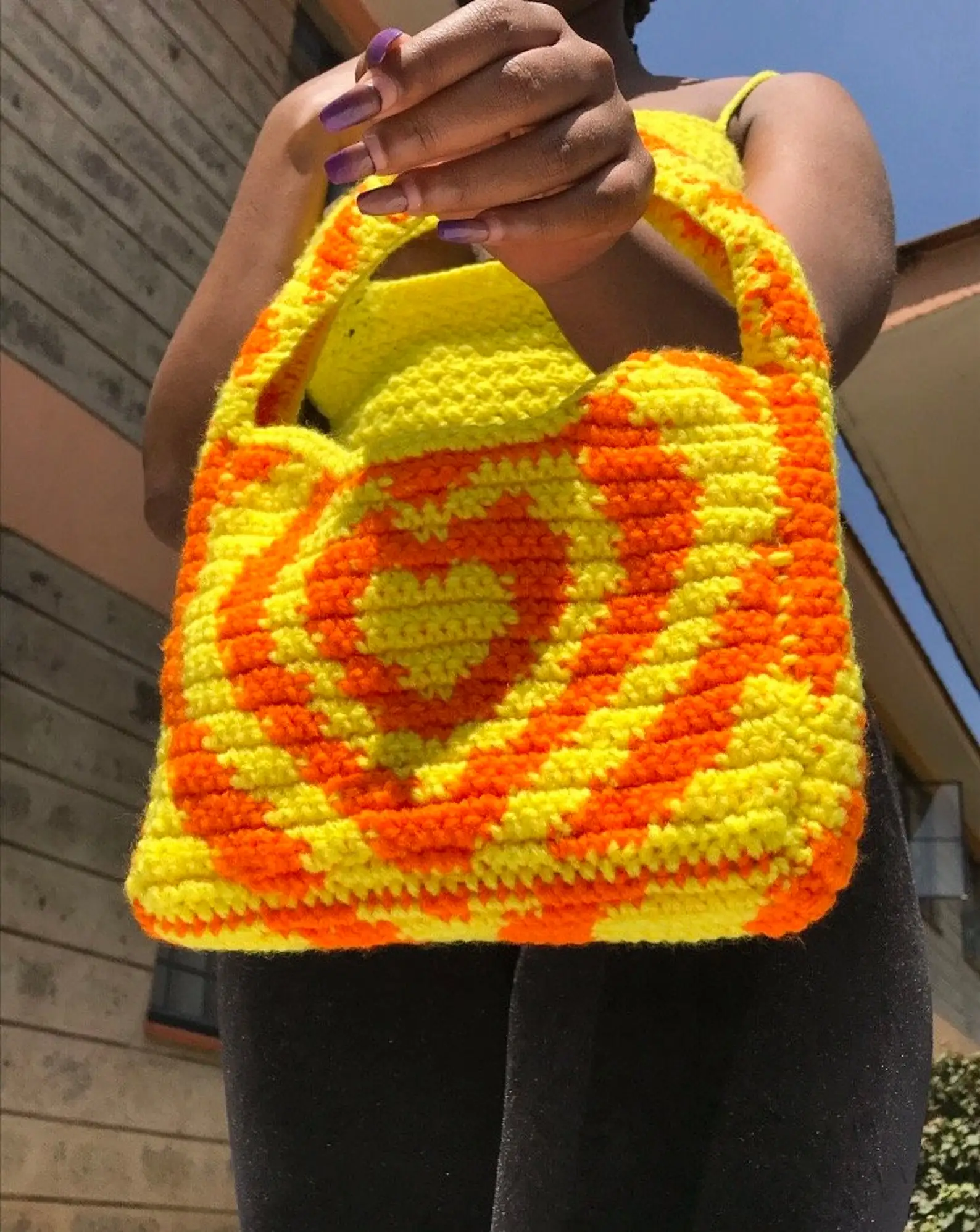 POWERPUFF HEART SHOULDER BAG: Crochet pattern | Ribblr