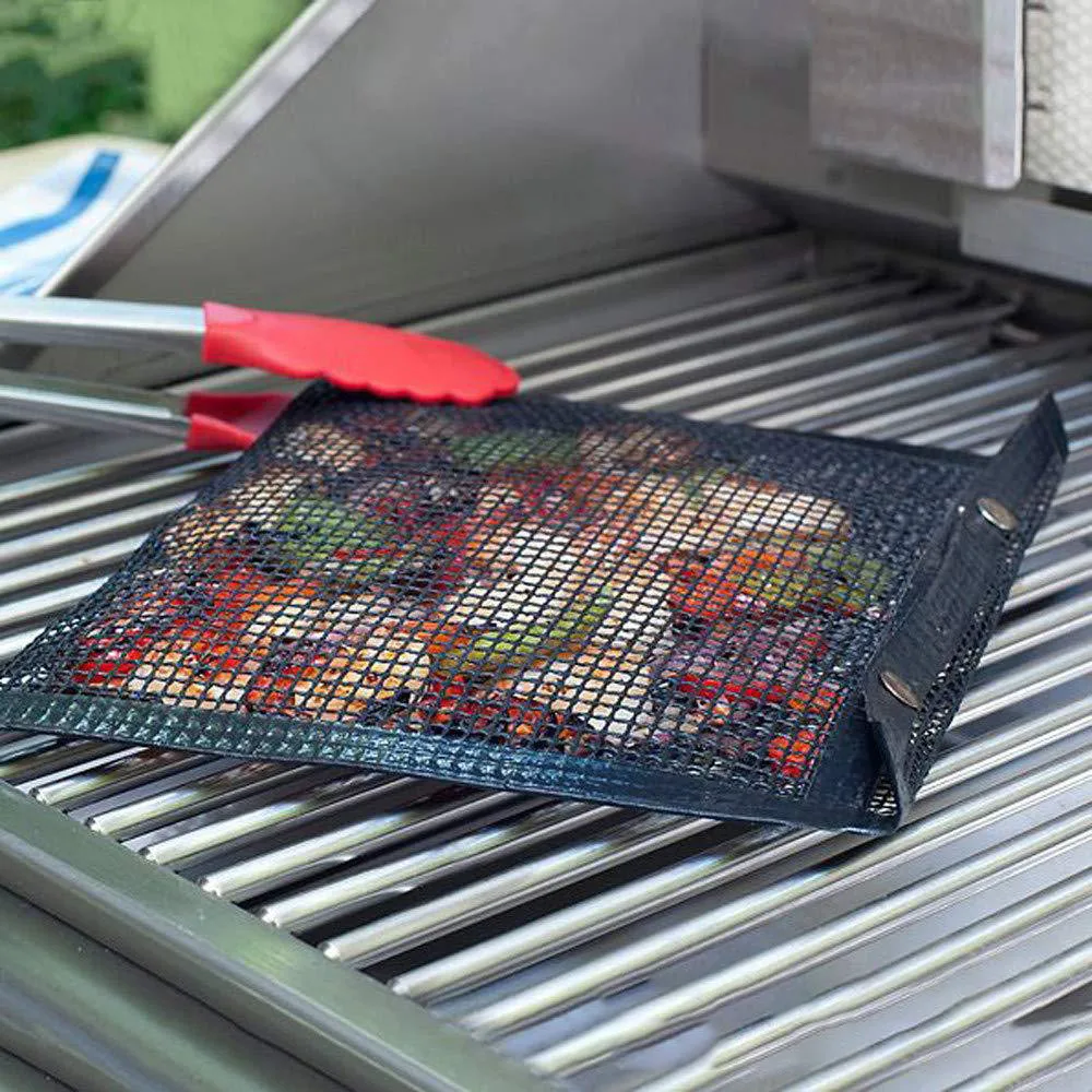 bbq bake bag mesh grilling bag non-stick reusable easy to clean