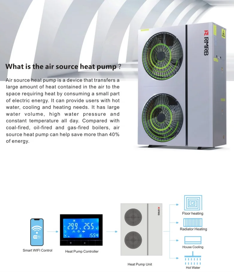 R32 Evi Dc Inverter Heat Pump Heating Or Cooling Water Heater A