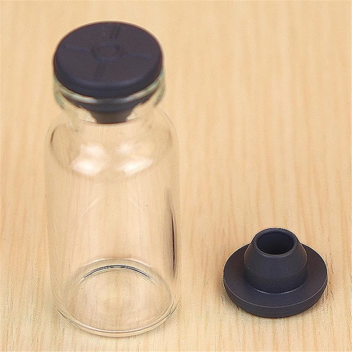 Серые Плоские Т-образные пробки из бутилкаучука, Самовосстанавливающиеся инъекционные порты для инокуляции для открытия 13 мм