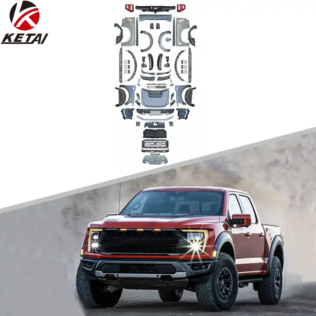 Factory 15 20 Ford F 150 Upgrade Old To New 21 Raptor Wide Body Raptor Kit Buy Body Kit For 2591