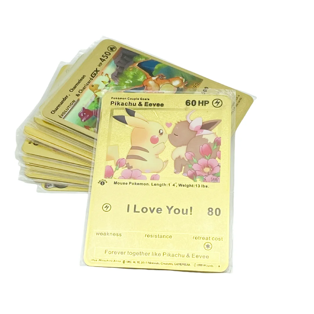 Custom Style Pikachu 'Will You Marry Me?' Stainless Steel Gold Black 63x88mm Game Cards Popular Pokemoned Collection Minimum| Alibaba.com Custom Style Pikachu 'Will You Marry Me?' Stainless Steel Gold Black 63x88mm Game Cards Popular Pokemoned Collection Minimum| Alibaba.com
