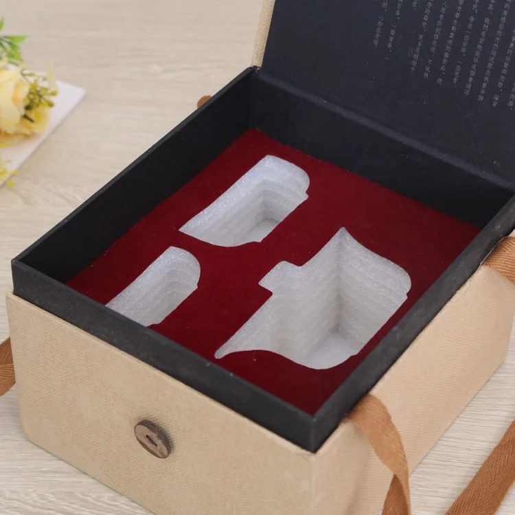 Creative High Quality Luxury Cup Cardboard Gift Packaging Box With Foam Insert  ribbon