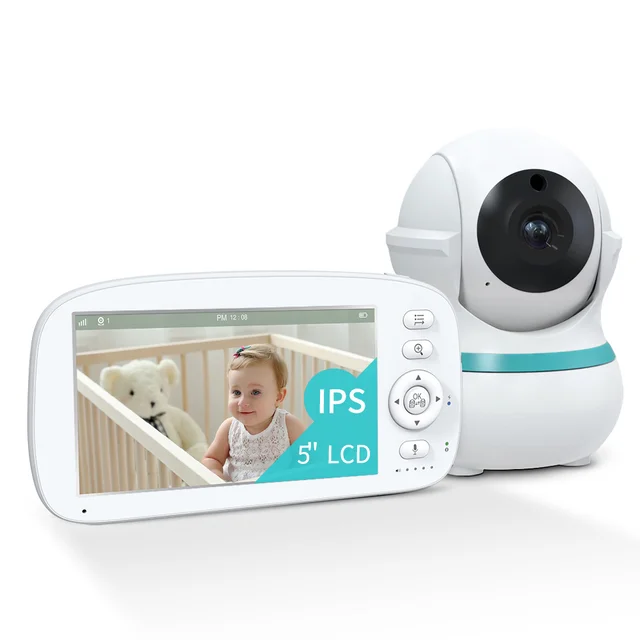 Best Price 5inch 720p Factory Digital Video Baby Monitor with Camera Crying Detection New Baby Audio Camera Baby Monitor