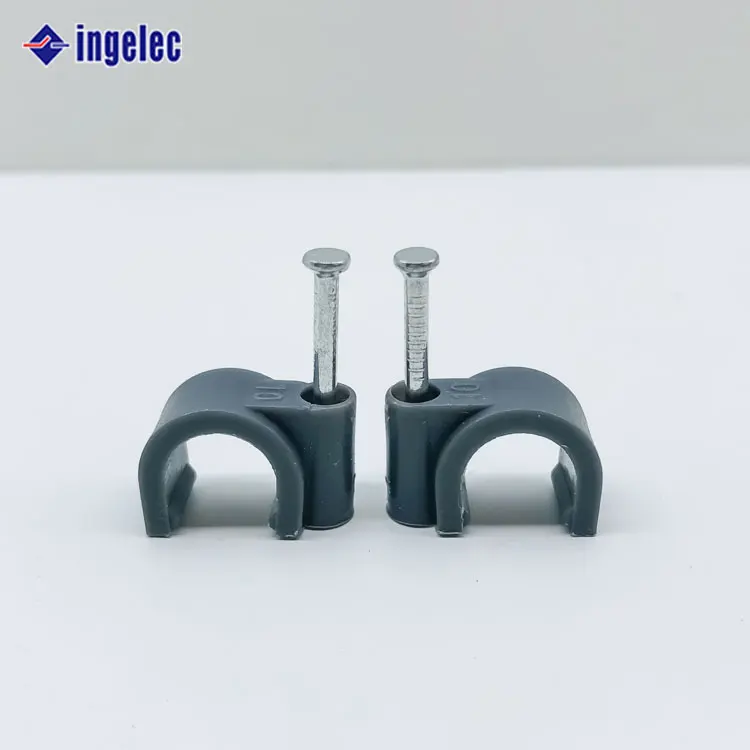 100 Fermacavi Per Muro In Nylon - Chiodi In Acciaio, Bianco 8mm, Per Gestione Cavi Casa E Ufficio - Foto 5