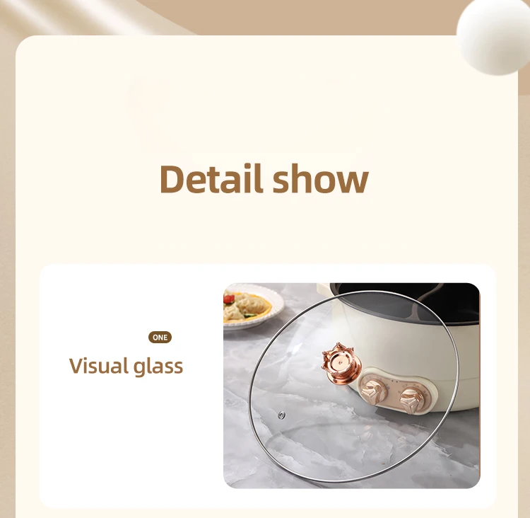 2024 New Design 2 Controller 220v 1600w Fast Working Pottery Crystal Inner Pot Kitchem 2 Compartment Electric Cooker Hot Pot