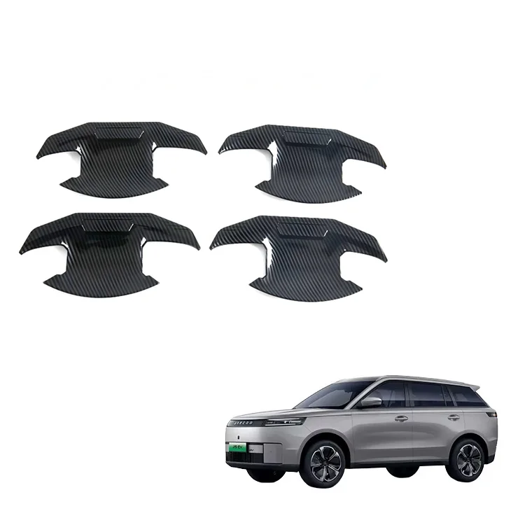 Maremlynin auton ovenkahvan kuppi Jaecoo J5 EV -ajoneuvoon, ABS-muovi, hiilikuitumallinen ovenkahvan koristekappale, ulkoiset lisävarusteet