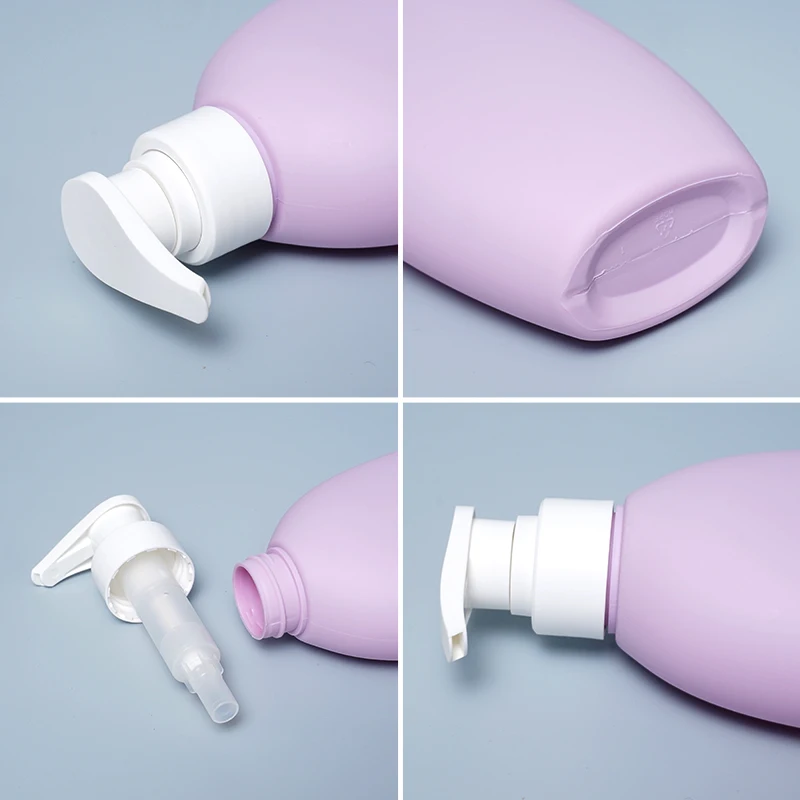 550ML 800ML HDPE Shampoo Shower Gel Plastic Container Custom Luxury Bottles Soft Touch Bottles