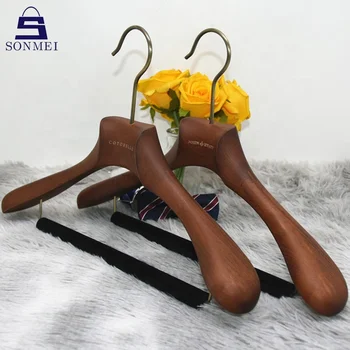 Boutique High End Luxury Durable Suit Beech Wood Clothes Hangers