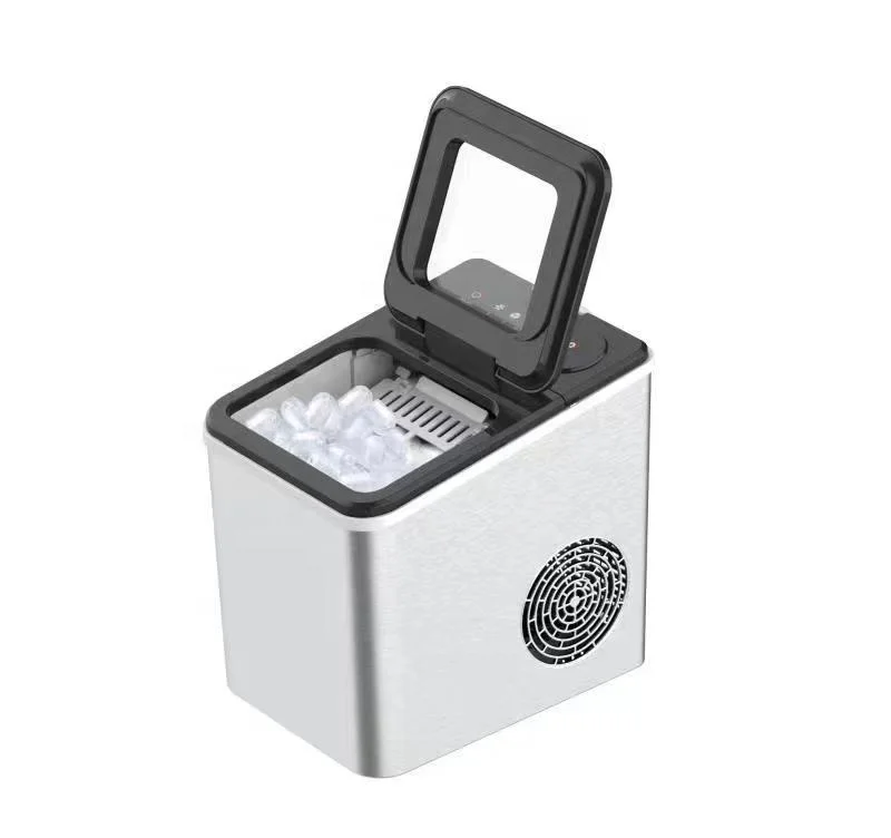 Portable Electric 26LBS/24H Countertop Ice Maker Machine 24H Bullet Ice with Scoop Adjustable New Household Use Plastic Housing