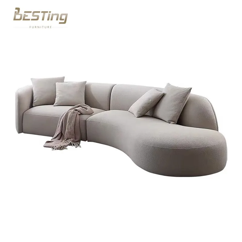 Luxury Simple Creative Lounge Sofa Velvet Fabric Furniture Fashion Living Room Sofa Hot Sale Nordic Modern Sectional Sofa