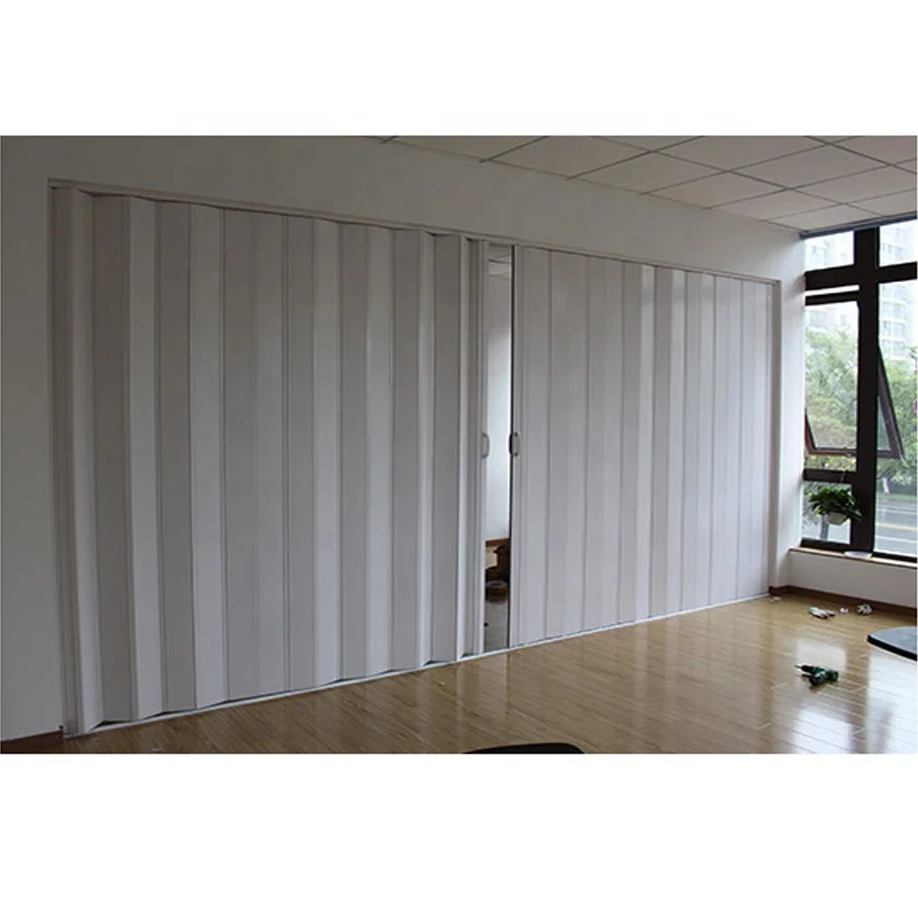 PVC Folding Door Plastic Lockable Concertina Doors for Bathrooms