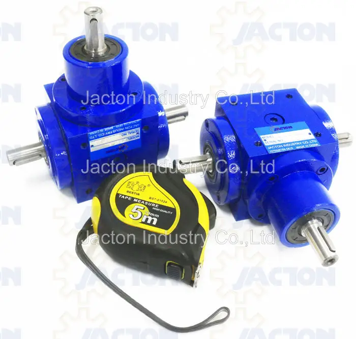 Jth90 Hollow Shaft 3 Way Bevel Gearbox 1: 1 Ratio Small Gearboxes Hollow  Shafts