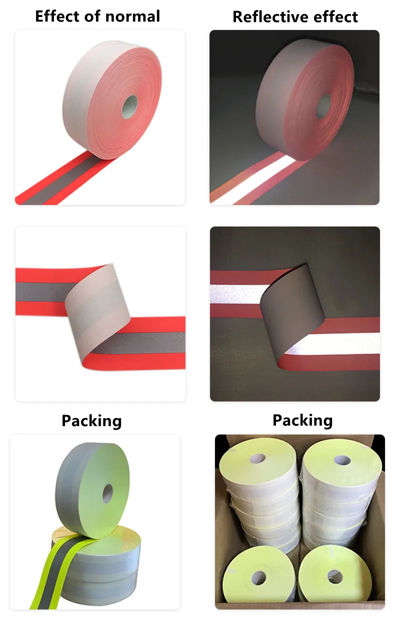 EN471 Class 2 High Visible Reflective Fabric Tape for Clothing