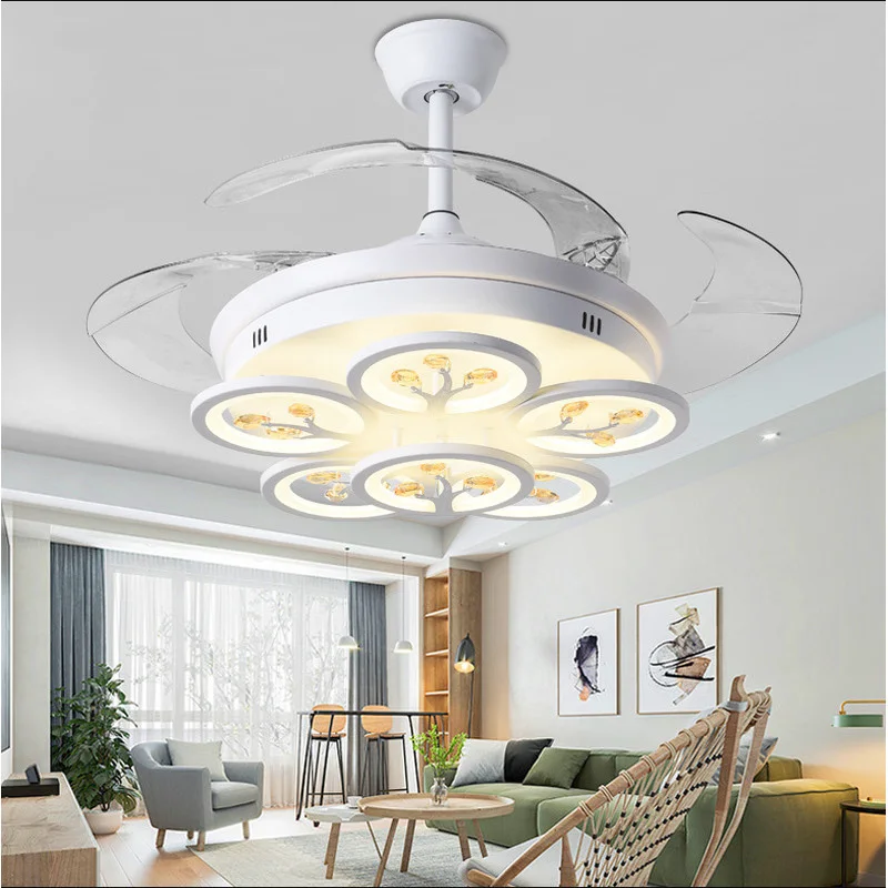 New style  indoor led ceiling fan with light decorative ceiling mounted fan light with remote led fan light