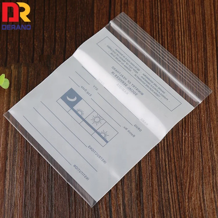 LDPE Plastic Small Size Medicine Bag Drug Packing Airtight Dispensing Envelopes Plastic Ziplock Pill Bag