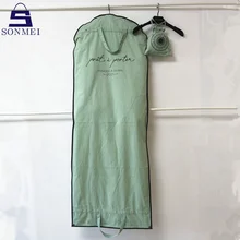 Green Muslin Gown Evening Custom Dress Luxury Cotton Garment Bags