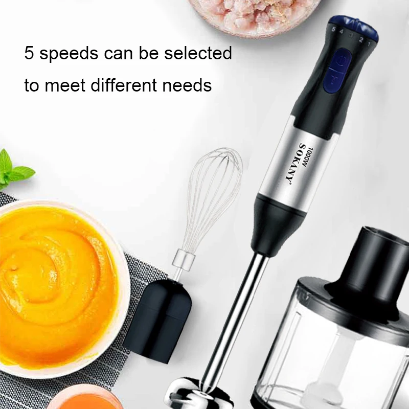 110v 220v 5 Speed 4 in 1Kitchen Cooking Smart Appliance Electric Ice Cream Blender Food Processor Portable Blenders