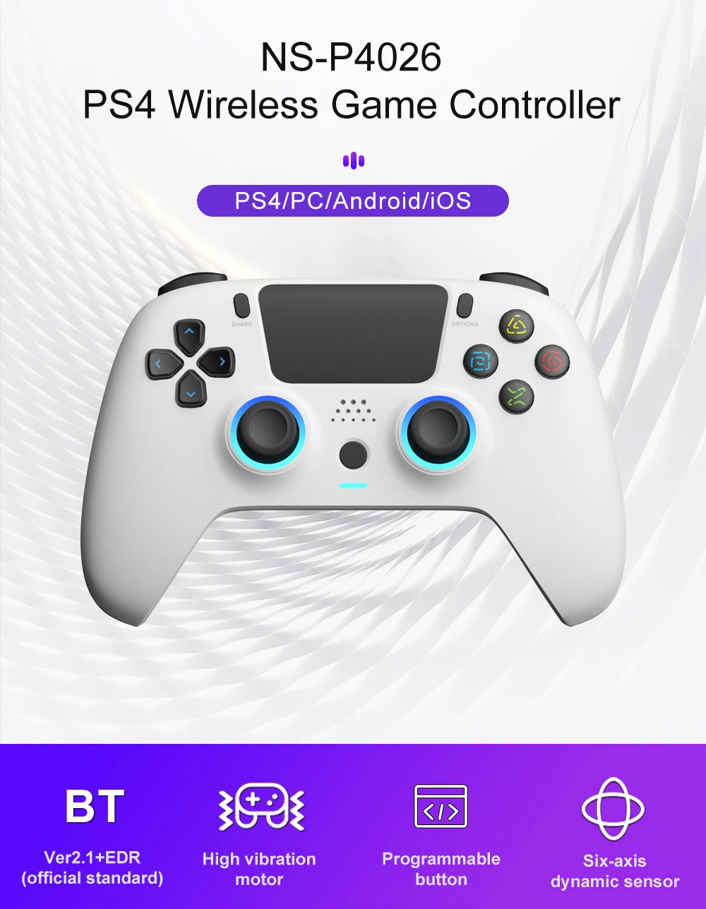 Multi-Platform Bluetooth Game Controller with Touchpad Factory Direct ...