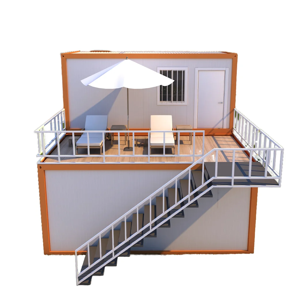 Custom 20ft Villa-Style Shipping Container Home Steel Sandwich Panel Construction for Outdoor Restaurant Shop Office Building