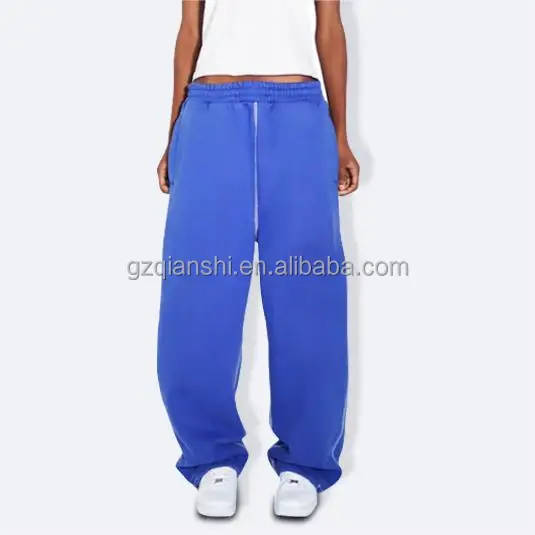 Custom Stacked Wide Leg Sweatpants Trousers Jogging Sweat Pants Men French Terry Track Pants Flare Straight Leg Baggy Sweatpants