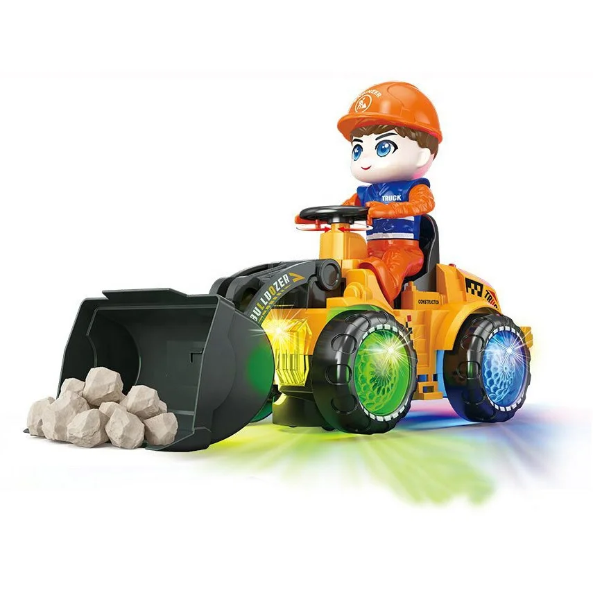 Simulation Electric Engineering Vehicle Model Toy Excavators Universal Wheels Construction Truck Series with Light and Music