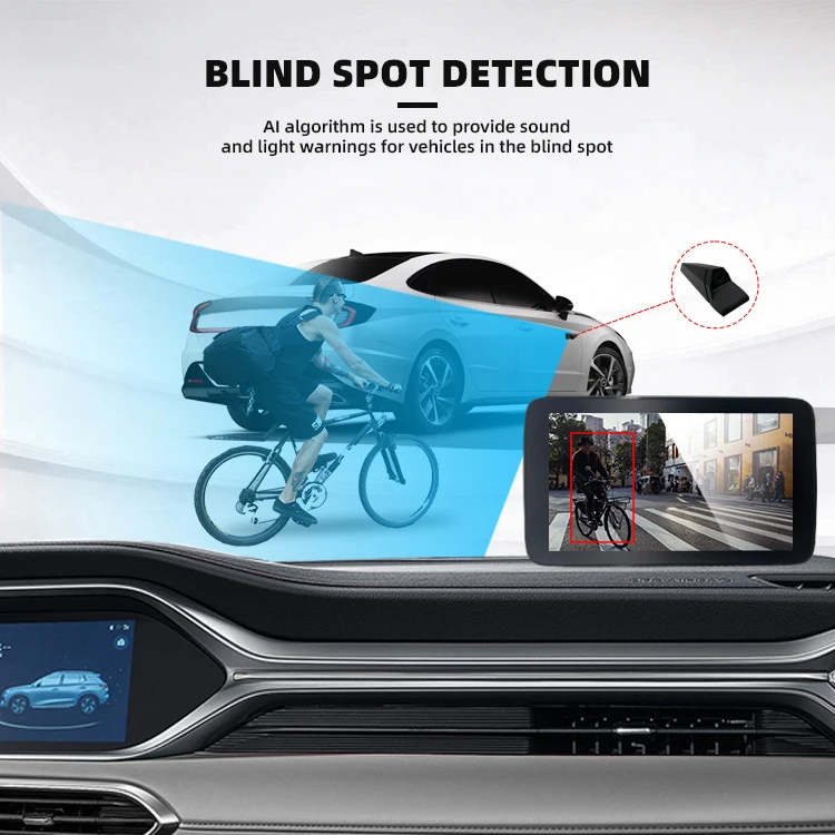 BSD Blind Spot Left Right 2 Side Multi Camera System DVR Backup Rearview Mirror Car Rear Monitor Car Side Mirror Camera for Car supplier