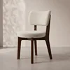 Dark Walnut+Beige cotton and linen fabric