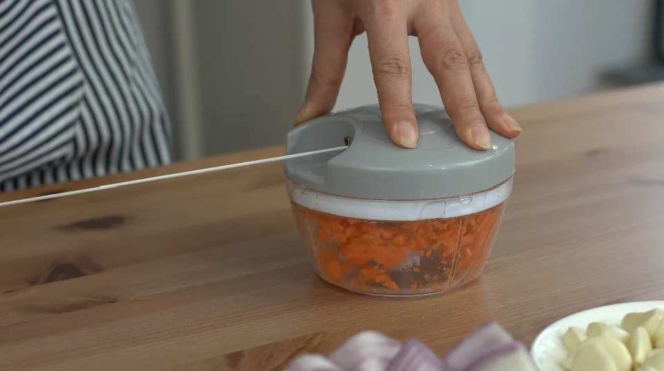Горячая Распродажа, Ручной Кухонный комбайн с шнурным механизмом, Зеленый/натяжной измельчитель