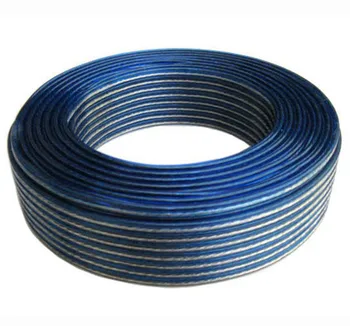 100M 2 CORE 2.0MM TRANSPARENT USED for HiFi CABLE CAR AUTO AUDIO SPEAKER WIRE 14AWG