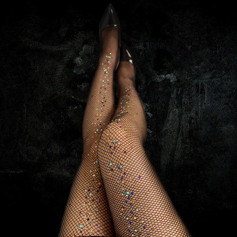 Women Sexy Stockings Tights Rhinestone 
