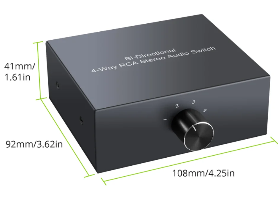 Tendak Bidirectionnel Interrupteur Audio RCA Selector 4 En 1 Sortie/1