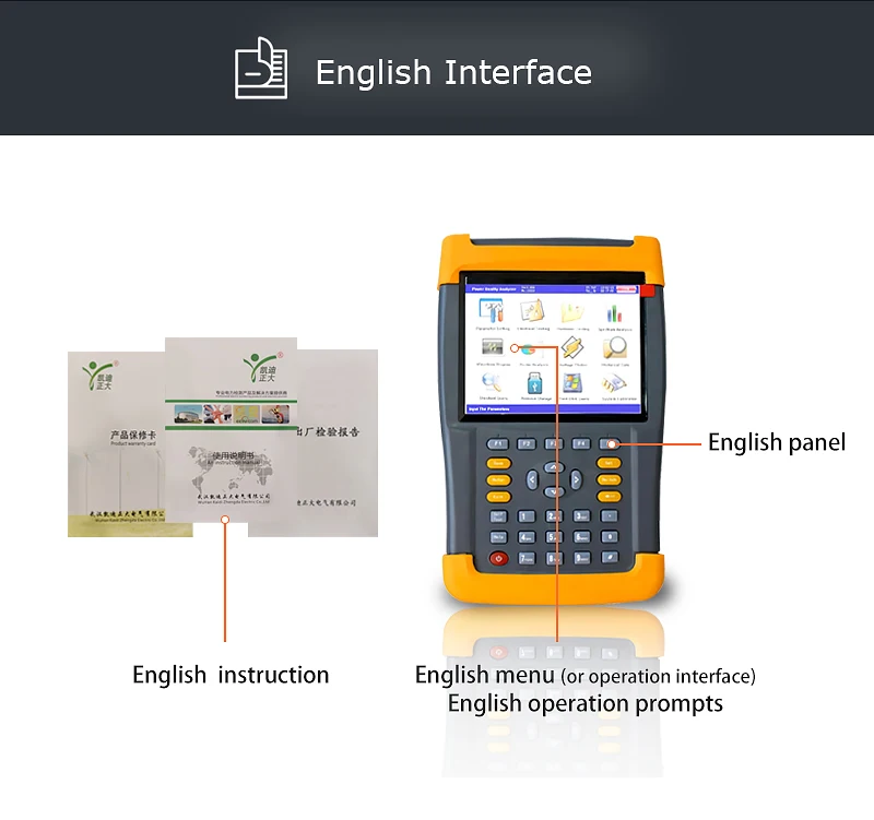 Handheld Smart Three Phase Power Quality Analyzer 1000a Energy Power ...