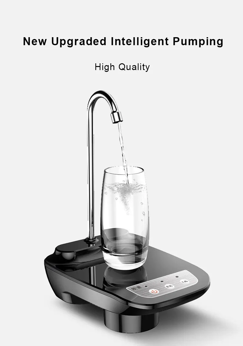 1200mAh Automatic Electric Water Bottle Pump 5 Gallon Instant USB ...