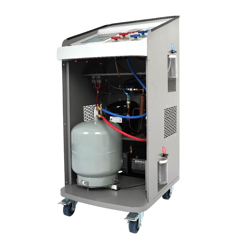 Mașină automată Karjoys KJ-280A pentru recuperarea și umplerea cu gaz a sistemelor de aer condiționat AC, R134A, echipament pentru întreținerea autovehiculelor