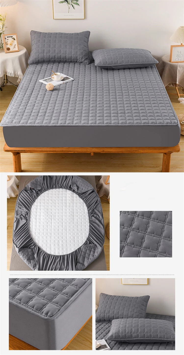 Waterproof Mattress Protective Cover Fixed Bedspread Coverlet Fitted ...