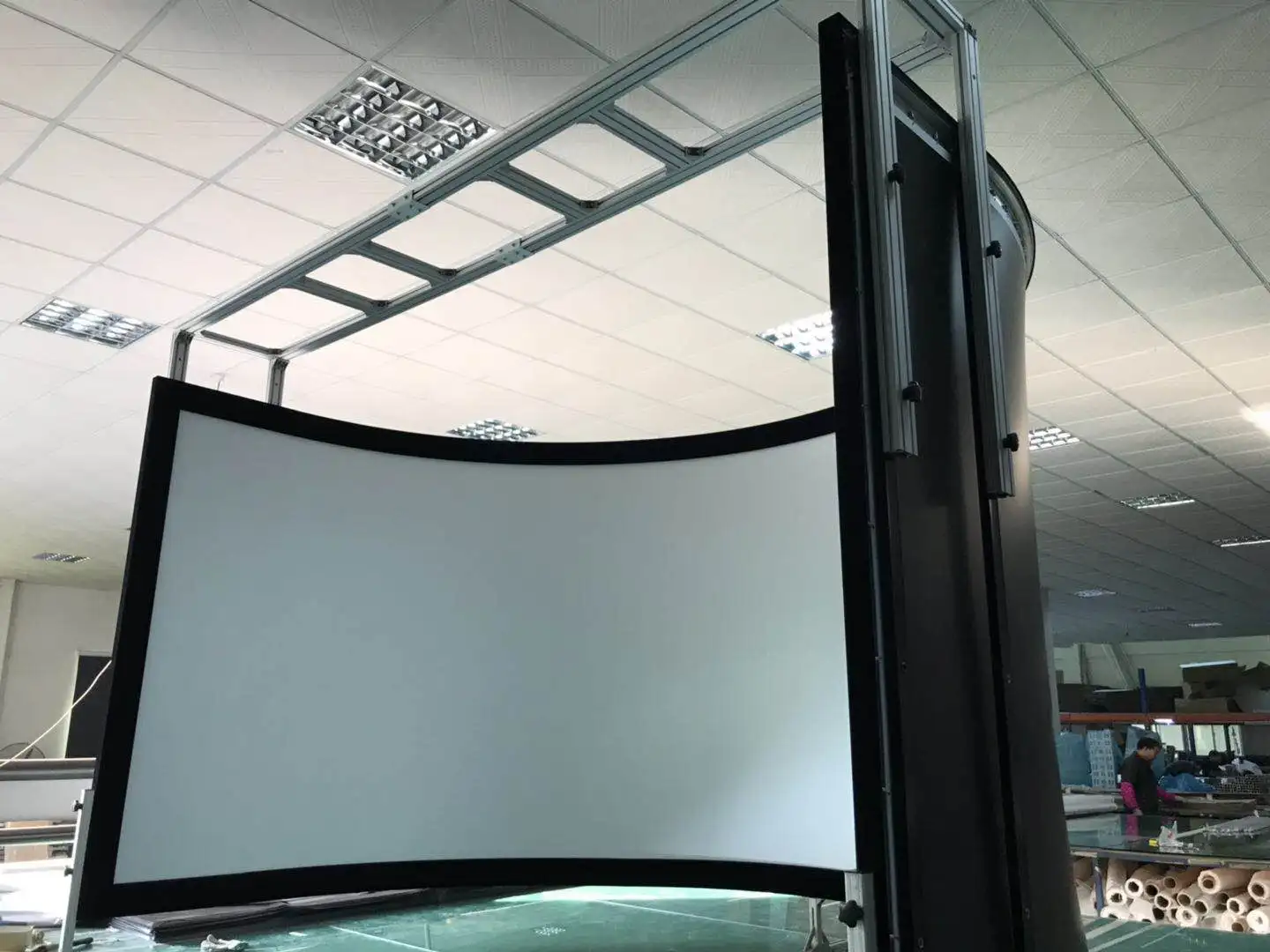 3D Silver Soft PVC Fixed Frame Projector Screen - OEM/ODM