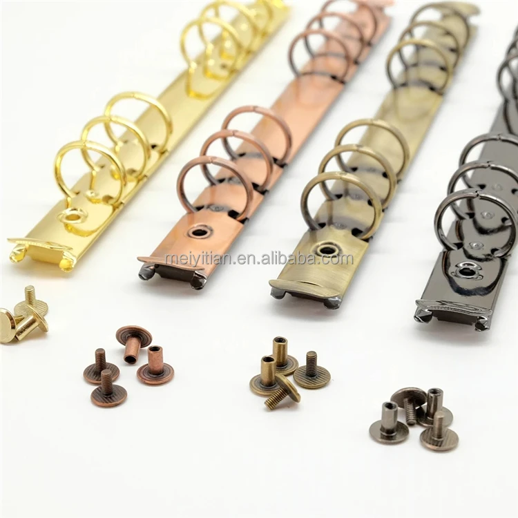 Rose Gold Metal A5 Ring Binder Clips Gold Loose-Leaf Binder File