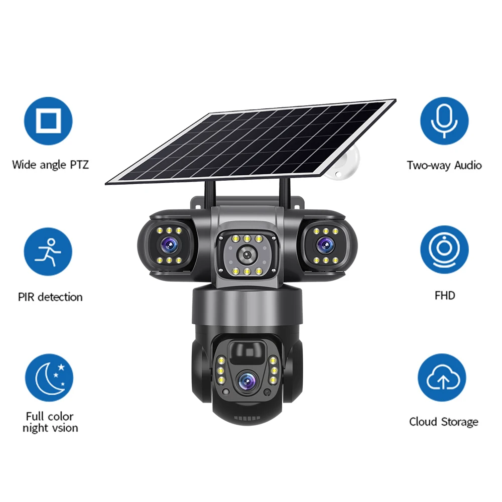 防犯カメラ V380 pro cctv solar powered Amazon.com: QDVOPHZA V380 PRO 4K 8MP Wireless CCTV Camera