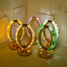 Raw Quartz Rose Quartz Flower Light Crystal Gemstone Light Lamp for Kids Bedroom Bathroom Hallway Stairways Home Decor