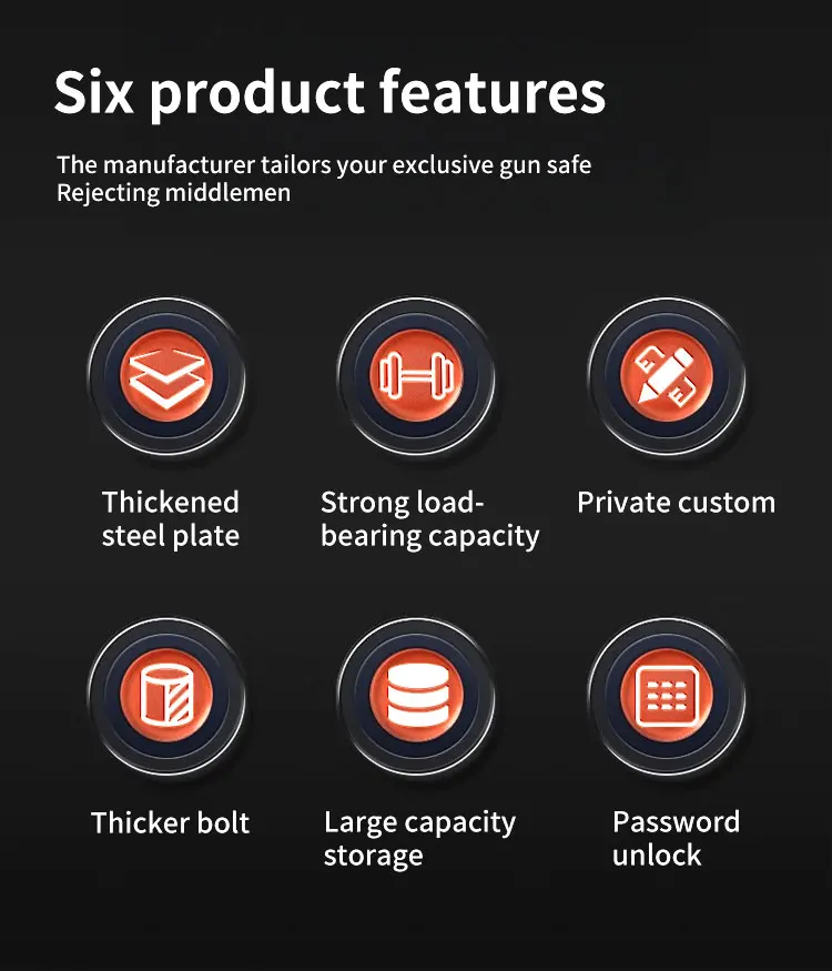 CEQSAFE High-end Home Security Box Fire Burglary Resistant Gun Safe Big Gun Safe Box details