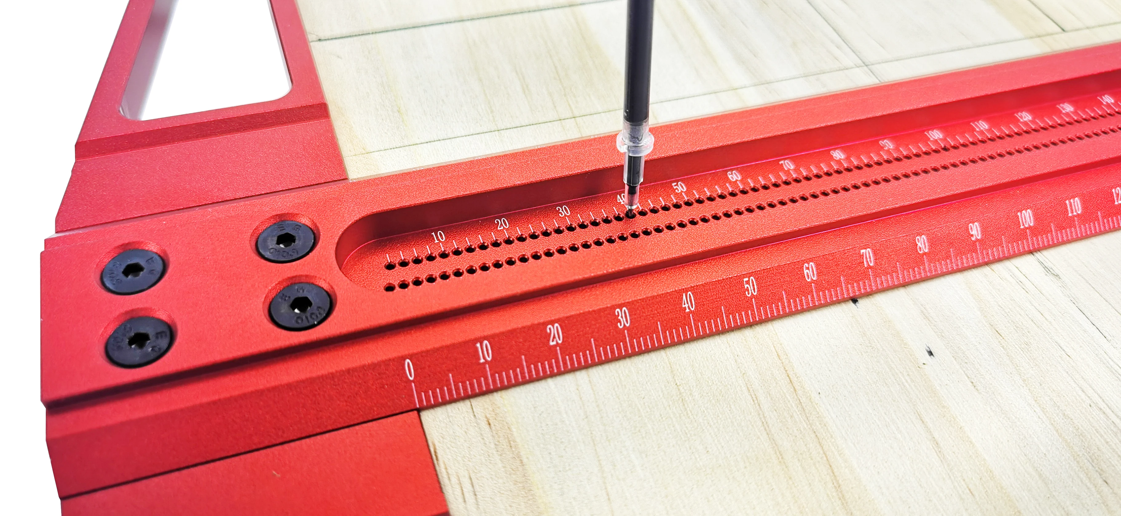 Precision Woodworking Pocket T-Ruler Set - 3 Aluminum Rulers With Sliding Stop For 45/90 Degree Marking (6, 8, 12 Inch) - View #12