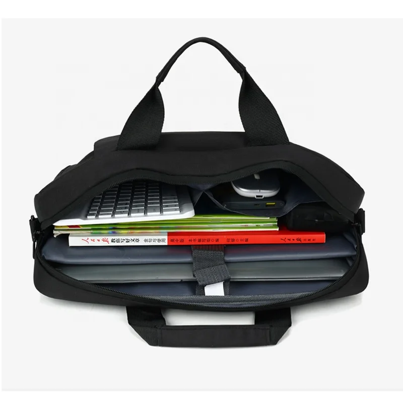 2024 Fashion Design Custom Logo Crossbody Handbag Big Capacity Brieface Business Computer Messenger Shoulder Sling Laptop Bag