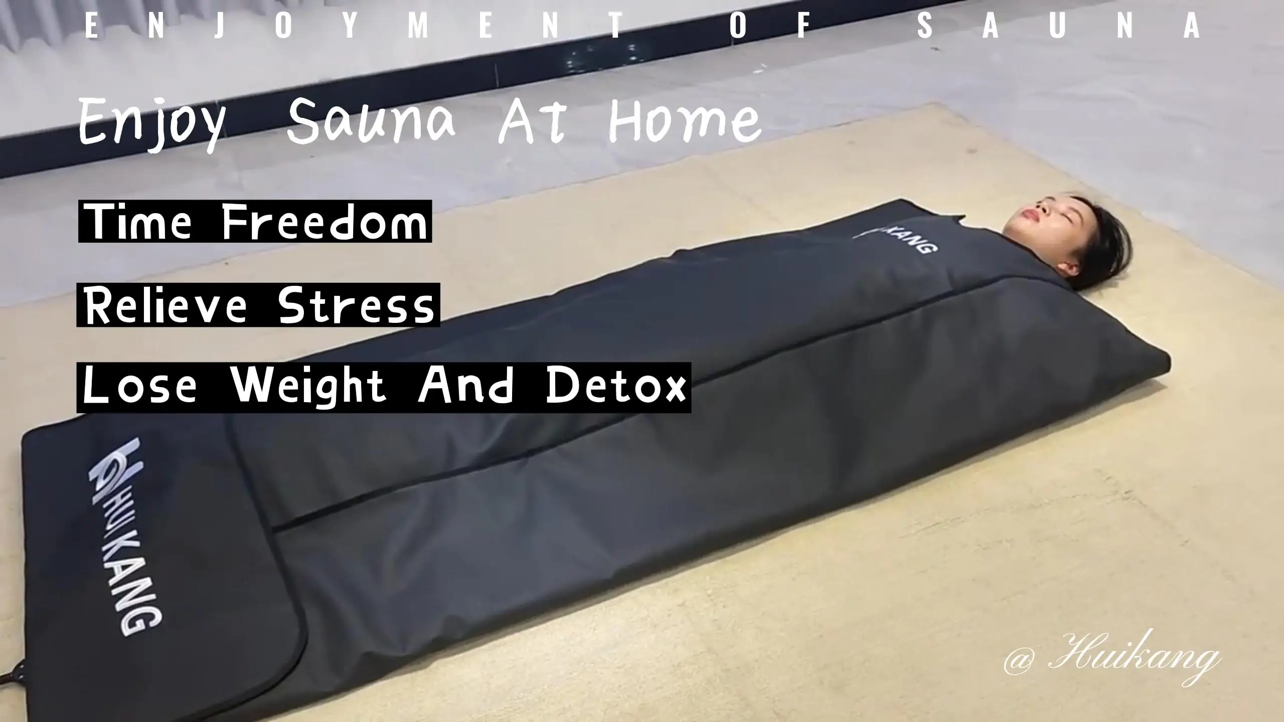 2023 Black Portable Waterproof Body Heating Far Infrared Sauna Blanket For Weight Loss And Detox