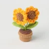Petite plante en pot soleil à deux têtes-Mini bol à fil