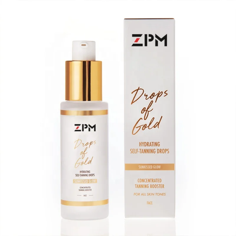 ZPM Private Label Sunless Tanner Fake Tan Solution Self Tanning Drops for Face